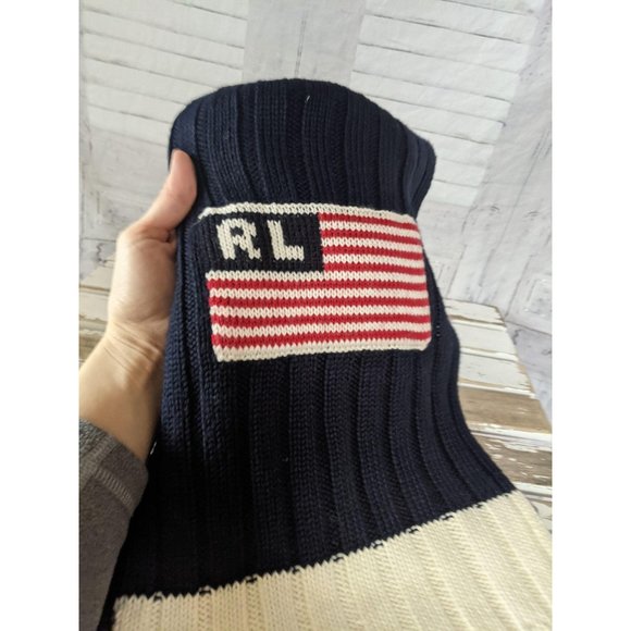 Pull Ralph Lauren scarf winter knit American flag - Picture 2 of 5